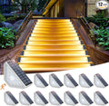 Solar Step Lights for Outside, 12-Pack Motion Sensor Outdoor Stair Lights Waterproof IP67, Solar Powered LED Outdoor Step Lights Decor for Yard Garden Porch Patio Pathway Deck, Warm White