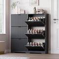 Large Shoe Cabinet for Entryway, Tall Narrow Shoe Storage Cabinet with 6 Flip Drawers and Adjustable Shelves, Shoe Rack Cabinet Organizer for Hallway, Foyer, Small Apartment