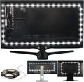 Luminoodle Bias Lighting, Backlight Kit for Monitors up to 24" - USB LED Light Strip - Computer Monitor Backlight - True White Adhesive Strip - White - Small (<24" TV)