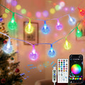 OMIKA Color Changing String Lights USB Powered, 33FT 60LED APP Control Fairy Lights with Remote, Indoor Globe String Lights, Music Sync for Girl Gift Bedroom Tent Wedding Christmas Tree