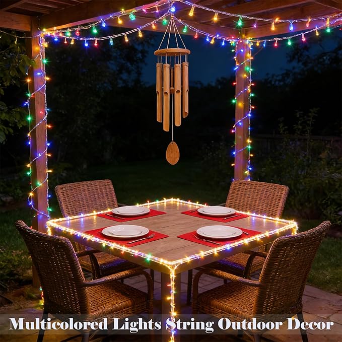 Pastel Easter String Lights, Multicolor Plug in Christmas Lights with 33ft Clear Wire 100 LEDs & 8 Modes for Christmas Tree, Bedroom, Patio and Parties Indoor Outdoor Hanging Decor (Colored)