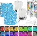 Dazzle Bright Color Changing Fairy Lights Battery Operated, 2 Pack Total 40FT 120LED Silver Copper Wire RGB String Lights with Remote, Waterproof Halloween Decorations for Indoor Outdoor Party Decor