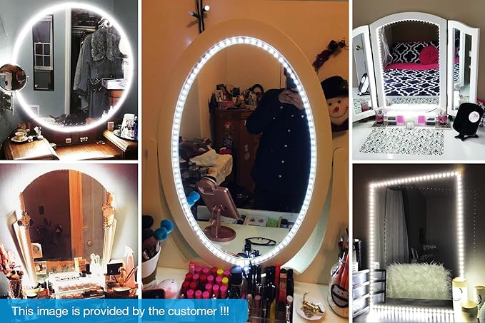 ViLSOM Led Vanity Mirror Lights Kit, 13ft/4M 240 LEDs Make-up Vanity Mirror Light for Vanity Makeup Table Set with Dimmer and Power Supply, Mirror not Included
