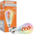 Sylvania WiFi LED Smart ST19 RGBW Color and Amber Finish Filament Light Bulb, 7W Efficient, for Alexa/Google Assistant, 2000K, No Hub Required, Clear - 1 Pack (75809)