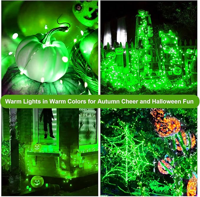 ZGWJ Fairy Lights Battery Operated, 12 Pack Green Twinkle String Lights 20 LED 7FT Mason Jar Lights Waterproof for Bedroom, Easter Decor, Halloween, Christmas, Party Indoor and Outdoor Decoration