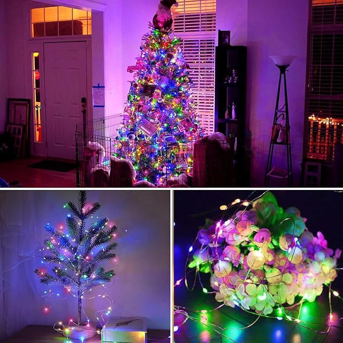 kolpop 12 Pack LED Fairy Lights Battery Operated, Mini Twinkle String Lights Battery Powered Waterproof for Christmas Mason Jars Party,Multicolour