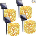 Solar String Lights Outdoor, 4 Pack 160FT 400 LED Solar Twinkle Lights for Outside Waterproof Copper Wire with 8 Modes Solar Fairy Lights for Garden Yard Wedding Christmas Tree Decor (Warm White)