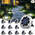 4.6 Inch Solar Ground Lights 12 Pack, Solar Lights Outdoor Waterproof, Solar Garden Lights Outdoor Landscape Lighting for Pathway Walkway Patio Yard Driveway, Cool White