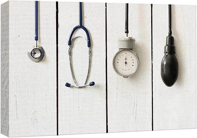 wall26 Canvas Print Wall Art Medical Apparatus Tools on Wall Medicine People Digital Art Modern Art Contemporary Scenic Colorful for Living Room, Bedroom, Office - 24"x36"
