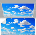 Fluorescent Light Covers for Ceiling Lights -Magnetic Cloud Cover for Fluorescent Or LED Fixture 2ft x 4ft Classroom,Home,Office Decoration Filters Overhead Lighting.Blue Sky and White Clouds