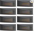 Low Voltage Step Lights 8PK Landscape Lighting Stair Lights 3000K Warm White 2W Outdoor Lights Warm White Light Aluminum Housing Stairway Deck Light with Connector