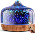 Porseme 500ml Glass Essential Oil Diffuser Aromatherapy Ultrasonic Cool Mist Humidifier 15-21 Running Hours Diffusers with Remote Control for Sleeping Yoga Working Spa(Silver