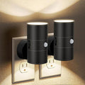 LED Night Lights Plug into Wall with Motion Sensor & Dusk to Dawn Sensor,3000K Warm White, Modern Plug in Nightlight for Bathroom, Hallway, Stairs