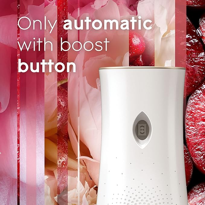 Glade Automatic Spray Refill, Air Freshener for Home and Bathroom, Blooming Peony & Cherry, 6.2 Oz