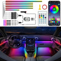 Car LED Strip Lights, Interior Acrylic LED Lights for Car with Dynamic Rainbow Dream Color Chasing, Ambient Lighting Kits Music Sync (10 in 1(4 * 29.5+43.3+14.5 inches+4 Footwell Lights))