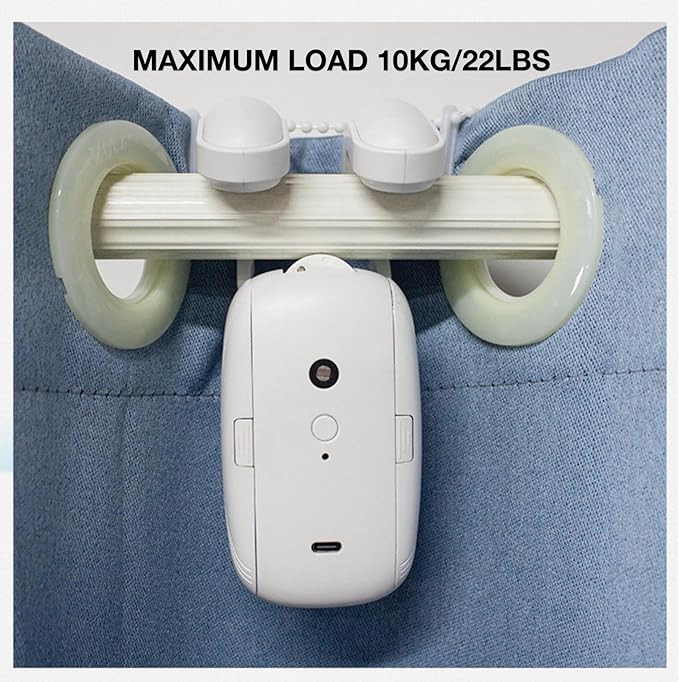 2PCS Automatic Curtain Opener, Electronic Curtain Opener, Robot Curtain Opener with Remote Control(only) for Roman Rod/I-Shaped/U-Shaped Tracks, Easy Installation Long Performance