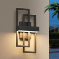 16" Modern Outdoor Led Wall Light,12W 3000K Exterior Hardwired Sconces Light Fixture,IP65 Waterproof Wall Mounted Wall Lamp for Front Door Garage Patio Porch(Balck,1-Pack)