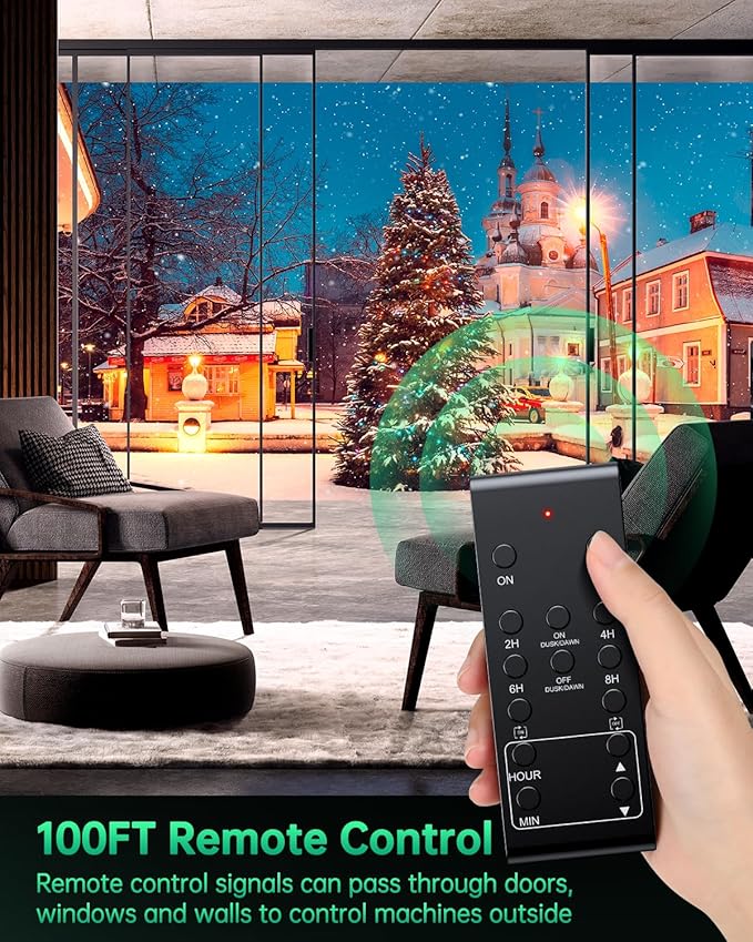 Outdoor Light Timer Waterproof, Remote Control Dusk to Dawn Sensor Timer, 100 FT Range, Plug in, 2 Outlets Digital Timer Switch for Home and Garden, 15A/1875W