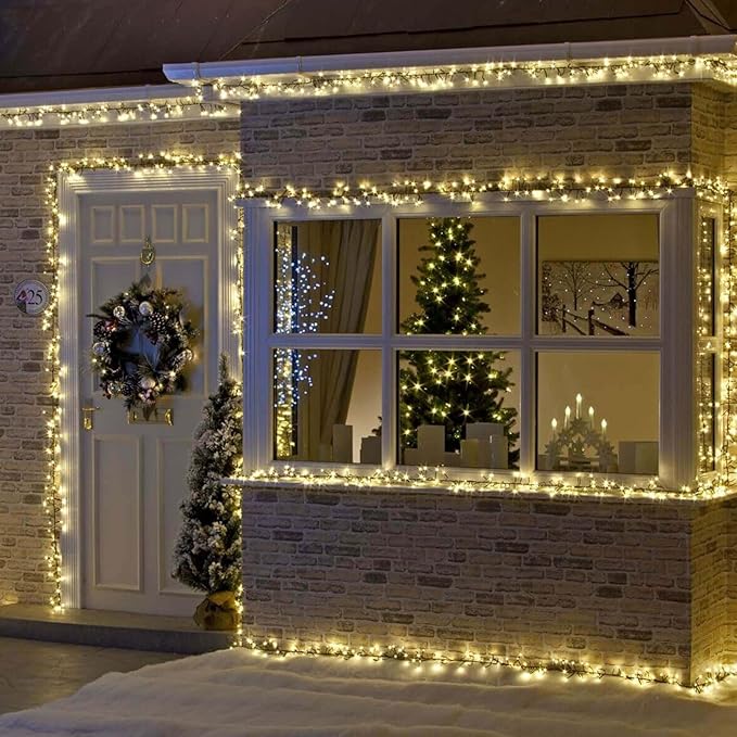 LED Fairy String Lights, 10M/32.8ft Decorative LED Firefly String Lights Garden Home Party Wedding Festival Decorations Crafting Battery Operated Lights, Warm White Includes Controller