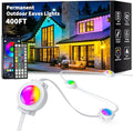 400FT Permanent Outdoor Lights, Smart RGB Eaves Lights with App/Remote Control, LED IP67 Waterproof Outdoor Lighting for Halloween Christmas Holidays Daily Party House Roof Lighting