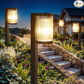 Solar Pathway Lights Outdoor Waterproof, 6 Pack 15Hrs Super Bright Warm White Solar Light for Yard, Auto On/Off Solar Garden Lights for Patio Path Landscape Lawn Driveway Walkway Lighting Decor
