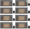 SUNVIE Low Voltage Step Lights - Outdoor Stair Lights 5W LED with Horizontal Louver Faceplate for Steps, Stairs, Fences 12V 3.2FT ETL Listed Wire Fastlock2 Connectors Included, 8 Pack