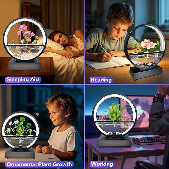 Mothers Day Decorations Lights with Bluetooth Speaker RGB Color Changing Table Ambient Plant Growth Lights Gifts for Mom Mother Women Home Christmas Valentines Mother's Day Decor (Plant Not Included)