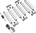 EShine 6 Pack 12 inch Black Smart Dimmable LED Under Cabinet Lighting Kit Compatible with Alexa, Google - Cool White (6000K)