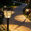 Solar Pathway Lights Outdoor, 8 Pack Bright LED Stake Lights, Waterproof IP65, Auto On Off Dusk to Dawn, Long-Lasting Battery (1000mAh), Up to 12 Hours Lighting for Walkway, Yard & Garden Decor