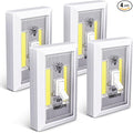 VIBELITE Closet Light, Battery Operated Switch Light, Tap Light, Touch, Push Night Lights, Wall Wireless Mount Under Cabinet, Shelf, Shed, Kitchen, Garage, Attic, RV, Lighting Installations (4-Pack)