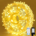 LAMPHOME 165ft Christmas Decorative Mini Lights, 500 LED Transparent Wire Fairy Starry String Lights Plug in, 16Lighting Modes for Indoor Outdoor Xmas Tree Wedding Party Decoration (Warm White)