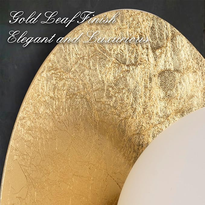 1 Light Wall Sconce, Mid Century Modern Globe Wall Sconce, Ceiling Light Fixture, Vanity Light Fixture, Indoor Wall Light for Living Room Bedroom Hallway Bathroom Entry (Gold)