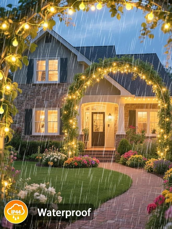 2-Pack Connectable Globe String Lights | Total 86FT 200LED Warm White String Lights Plug in with Remote | 8 Modes Hanging Fairy Light for Indoor Outdoor Bedroom Party Classroom Christmas Tree Decor