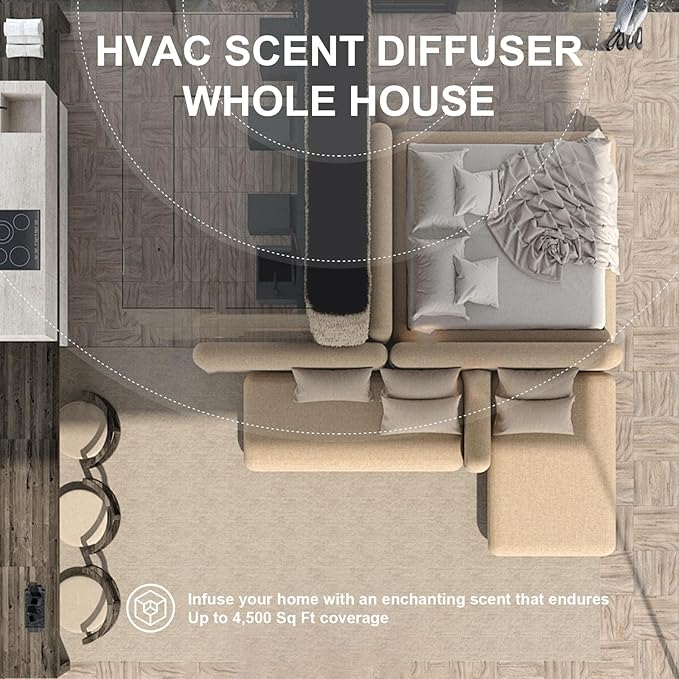 Smart Scent Air Machine 1000ML, Luxury Fragrance Diffuser Cover Up to 4500 Sq. Ft., Waterless Cold Air Diffuser for Home, Aromatherapy Diffuser for Essential Oils Large Room, Dimgray
