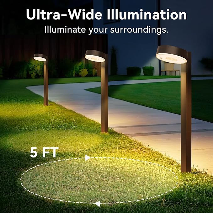 Sparkblaze 8 Pack Solar Pathway Lights Outdoor, LED Solar Path Lights with Warm White/Neutral White/Cold White, Solar Landscape Lighting for Yard, Garden, Lawn & Walkway.
