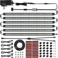 Litever LED Safe Lighting Kit. Door Control Activated. 6 pcs Slim 12 inch Light Bars. Linkable Extendable Plug-in for Gun Safe, Closet, Showcase, in-Cabinet Under Counter Pantry. Daylight 5000K