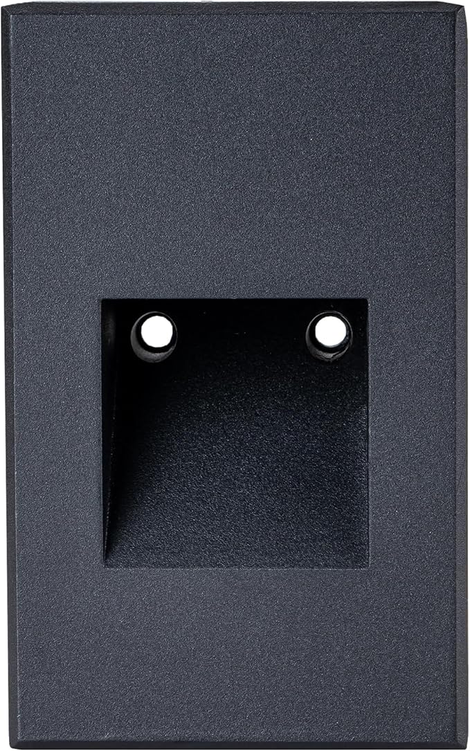 Indoor Stair Lights Outdoor LED Step Light 12V Low Voltage Lights for Steps, 4W 3000K Warm White IP66 Waterproof Deck Stairway Lighting, Vertical, Black,12-Pack