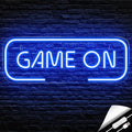 GAME ON LED Neon Sign for Wall Decor USB Adjustable Brightness Living Room Bars Barbers Pub Wedding Party Salon Club Gatherings Gaming Room Man Cave Halloween Christmas Birthday Art Wall Decor