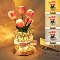 Tulips Flower Lamp,Mothers Day Gifts ,Rechargeable Cordless Touch Night Light for Bedroom Flowers Decor,3-Colors Dimming Crystal Bedside Table Lamps,Birthday Mother’s Day Gifts for Women,Mom,Wife