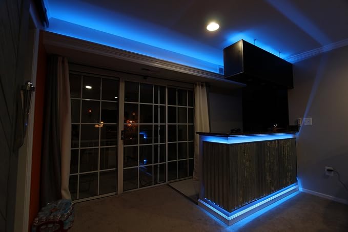 Inspired LED - Light Strip - Cut and Connect Kit - Super Bright Blue - 39.5 ft / 12M - Strip Lighting LED - Dimmable led