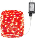 Joomer Fairy String Lights 33FT 100 LEDs Plug in Fairy Lights Indoor Copper Wire String Light DIY for Bedroom, Parties, Wedding, Christmas, Outdoor, Indoor Decoration (Red, Non-Connectable)