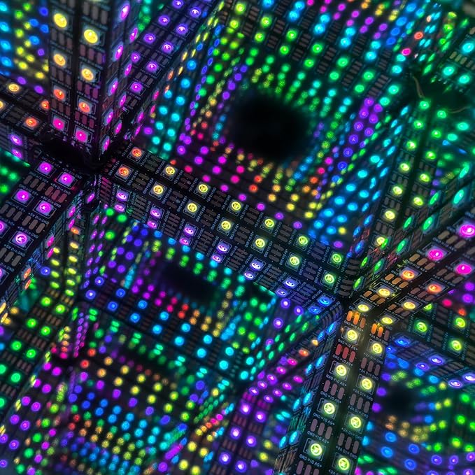 Infinity Hyper Cube LED Table Lamp, Color-Changing Music-Sync APP-Controlled Ambient Light for Gaming, Party, Home (Small 4Inchs)