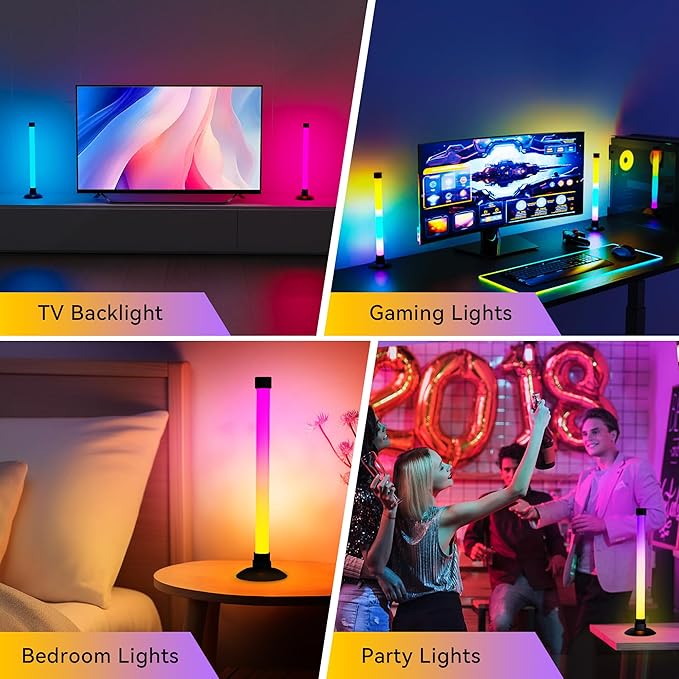 Led Light Bar with Music SynC Color Changing, Led Bar with App & Remote Control, RGB+IC & W Smart RGB Light Bar, USB Powered Led Lights, Dynamic PC Room Monitor Backlight Gaming Accessories