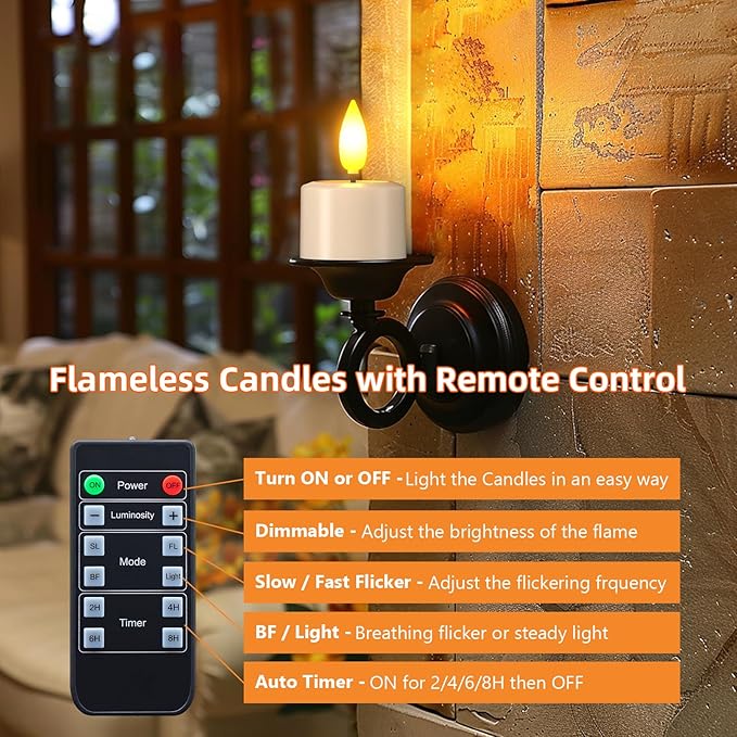 PChero Flameless Candles with Remote Timer & Magnetic Charging Base, 12 Pack Waterproof Rechargeable LED Tea Lights Fake Floating Candles for Pool Outdoor Lantern Wedding Centerpieces Christmas Decor