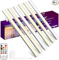 maylit Under Cabinet Lights Plug in, 6 Pcs 12 Inch Multi-Color Under Cabinet Lighting, Super Bright Under Counter Lights for Kitchen, Ultra Thin Dimmable Light for Cabinet, Counter, Workbench, Desk