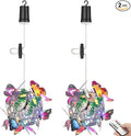 Lightess Butterfly Garden Decor Hanging Gazebo Lights, Waterproof Battery Operated Chandelier with Remote, Outdoor Lanterns for Patio, Porch, Pergola (2 Pack)