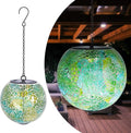 Solar Hanging Lantern Solar Outdoor Lanterns Mosaic Gazing Ball Outdoor Hanging Lights Outdoor Lights Waterproof Garden, Patio, Pathway & Yard Décor Green