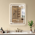 20X28 LED Bathroom Mirror with Lights, Anti-Fog, Dimmable - Lighted Bathroom Vanity Mirror with Front & Back Light, 3 Color Temperatures, Memory Function, Tempered Glass (Horizontal/Vertical)