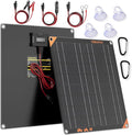 SUNAPEX 12V 20 Watt Solar Trickle Charger Maintainer - Waterproof Solar Powered Battery Charger - Solar Panel Kit Built-in Smart Charge Controller for Car Rv Trailer Truck Boat Automotive Marine