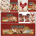 Fourluoo 10 Pcs Rooster Kitchen Set Kitchen Towels and Rugs Oven Mitts and Pot Holders Rooster Decor for Gift Cooking Baking Grilling